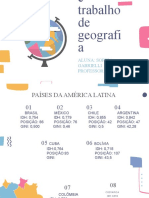 IDH e desigualdade em países da América Latina