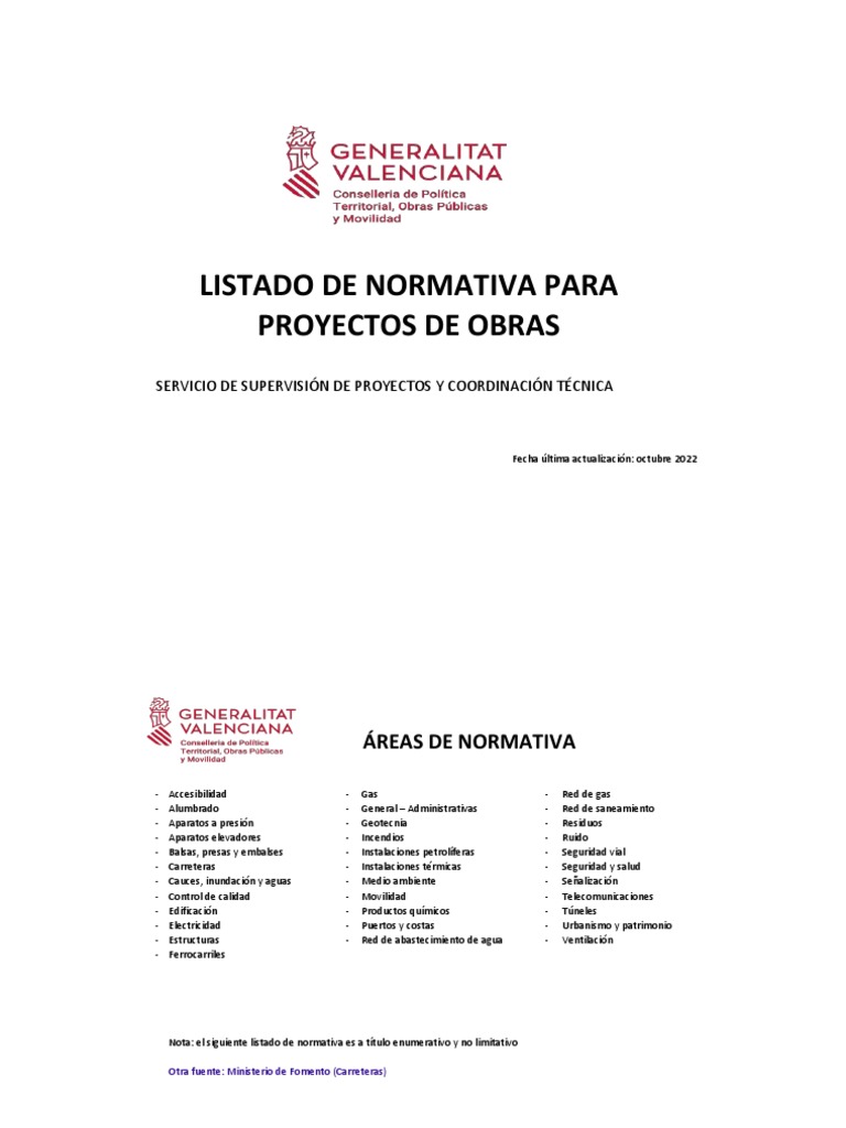 Normativa para Proyectos de Obras | PDF