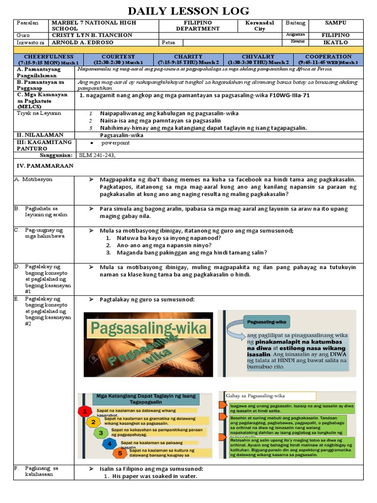 Pagsasalinwika | PDF