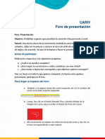 Ae - Foro de Presentación PDF