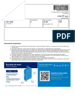 Córdoba Salta vuelo boarding pass AR1504