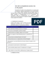 Evaluación de La Competencia Social y Los Procesos de Grupos