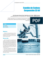 Cambio cadena suspensión 33 kV