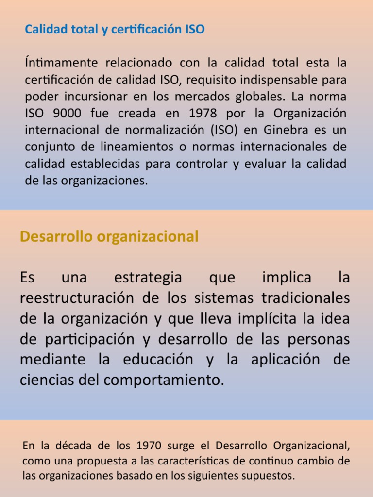 Calidad Total e ISO 9000 en Organizaciones | PDF