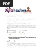 Current Electricity Electrostatics and Capacitor Revision Questions With Answers PDF