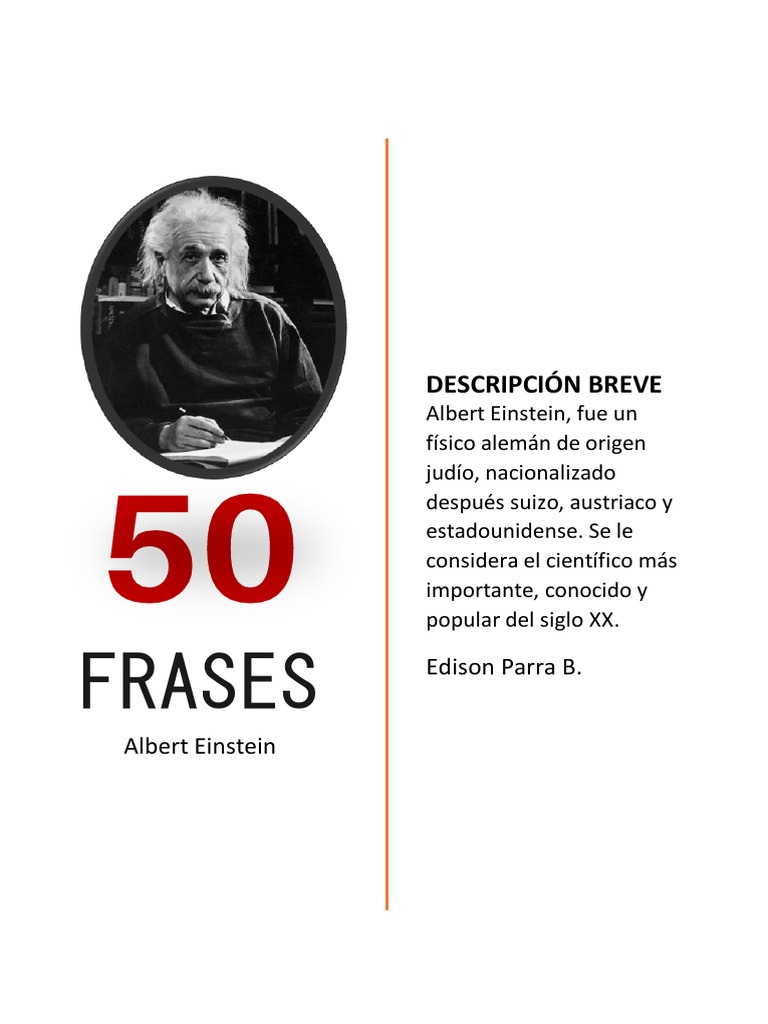 50 Frases Inspiradoras de Einstein | PDF, image size:768x1024