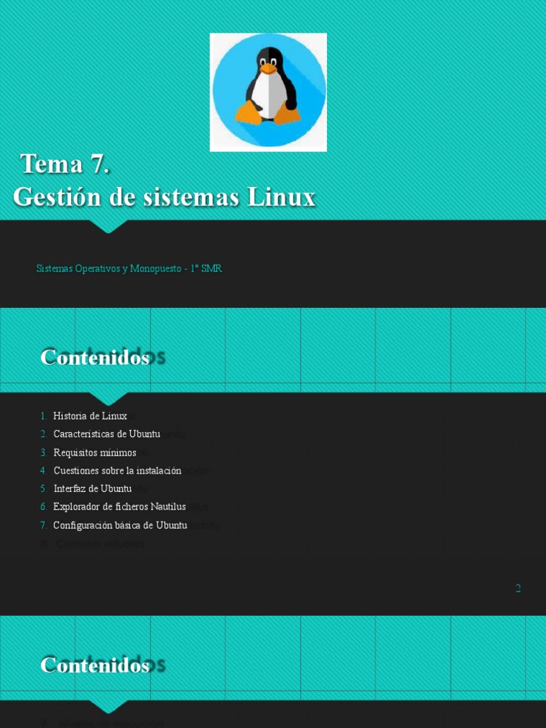 Tema 7 - Gestión de Sistemas Linux | PDF
