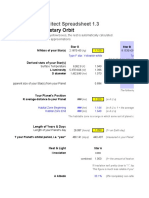 Celestial Architect Spreadsheet guides stellar and planetary design