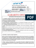 GABARITO VA1 SISTEMAS 01 - Tipo B - Noturno PDF
