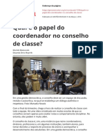 Qual e o Papel Do Coordenador No Conselho de Classepdf PDF