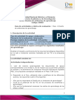 Guía de Actividades y Rúbrica de Evaluación - Unidad 3 - Paso 4 - Diseño de Ambientes de Aprendizaje PDF