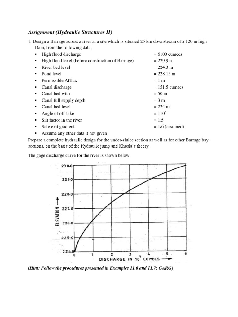 Design A Barrage Across A River Pdf