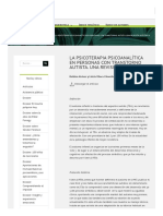 LA PSICOTERAPIA PSICOANALÍTICA EN PERSONAS CON TRANSTORNO AUTISTA. UNA REVISIÓN HISTÒRICA - Temas de Psicoanálisis