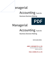 Managerial Accounting Tools For Business Decision-Making, 6th Canadian Edition - Jerry J. Weygandt