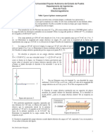 Campo eléctrico y cargas en problemas de electromagnetismo