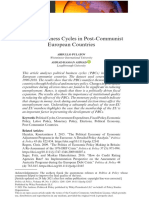 Politics Policy - 2021 - Pulatov - Political Business Cycles in Post Communist European Countries PDF