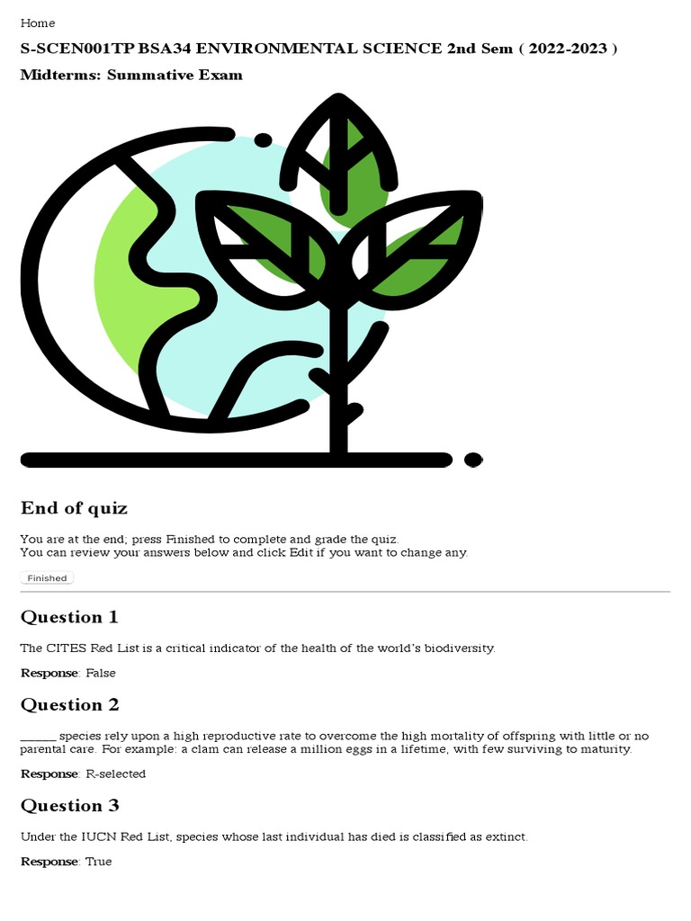 Environmental Science Midterm Exam Review | PDF