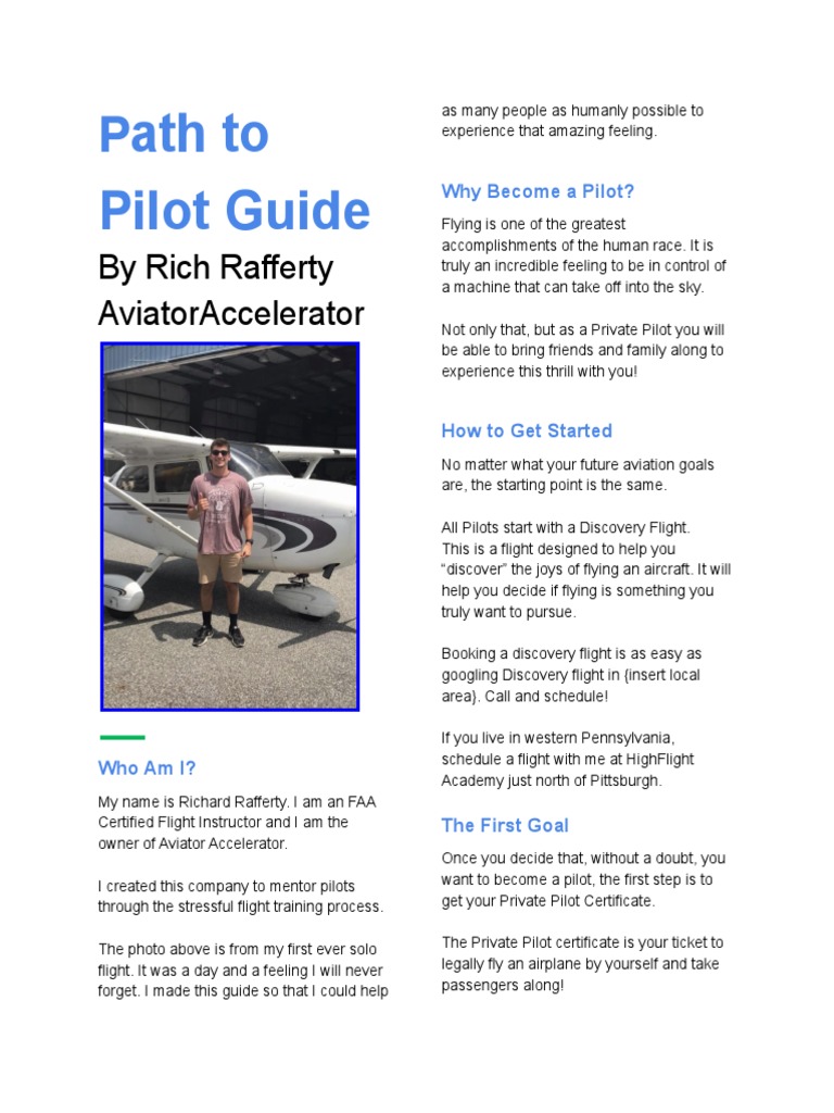 Aspiring Pilots' Guide | PDF | Aviation | Transport