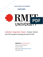 Human Factors and The Accident Involving Aircraft VH-ZCR