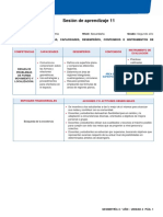 Sesión de Aprendizaje 11 PDF