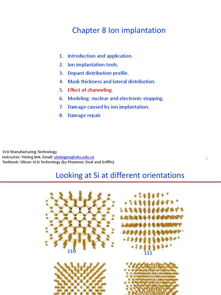 Chapter 8 Ion Implan | PDF | Ion Implantation | Doping (Semiconductor)