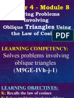 Solving Oblique Triangles Using Law of Cosines