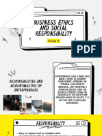 Business Ethics and Social Responsibilities of Entrepreneurs