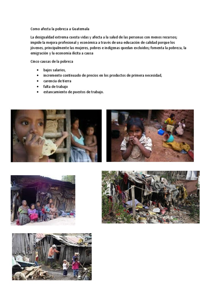 Consecuencias De La Pobreza En Guatemala – ZINAM