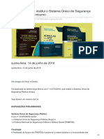 Lei 13.675/2018 cria Sistema Único de Segurança Pública (Susp