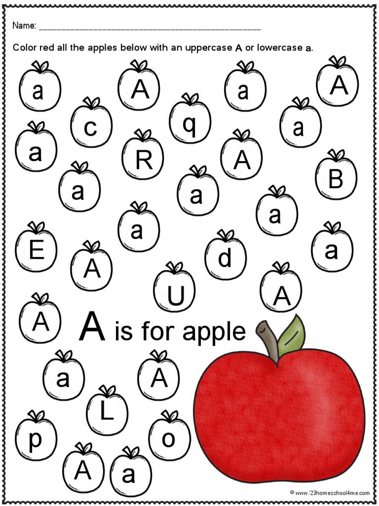 Alphabet Letter Worksheet PDF | PDF | Letter Case