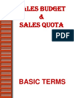 Sales Budget and Sales Quota - Sales and Distribution