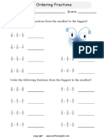 Ordering Fractions P1