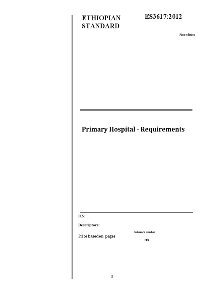 Ethiopian Primary Hospital Standards | PDF | Patient | Informed Consent