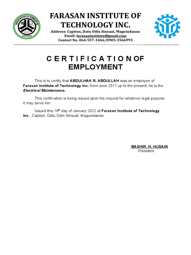 Certification and Endorsement for NTTC | PDF | Career & Growth | Business