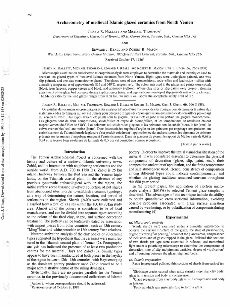 Archeometry of Medieval Glazed Ceramics | PDF | Mineralogy | Materials