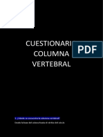 Cuestionario Columna Vertebral