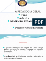 Pedagogia Geral 1º Ano Aula Nº 2