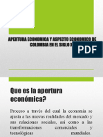 Apertura económica Colombia siglo XX