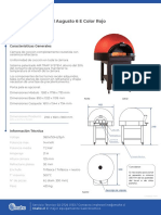 Horno cúpula Augusto 6 rojo para pizzería con capacidad para 6 pizzas