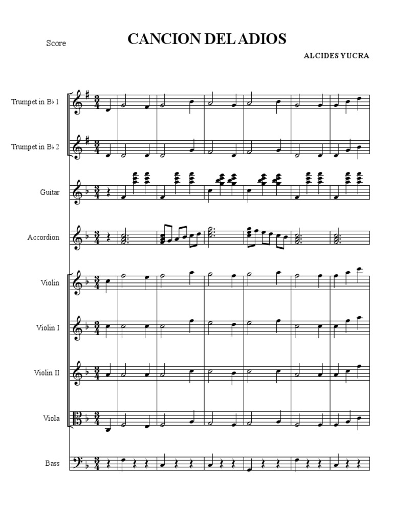 Cancion Del Adios Pdf