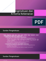 Pertemuan 3 Sumber Pengetahuan PDF