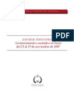 Informe sobre los sucesos de noviembre de 2007 en Sucre