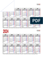 Calendario 2023 2024 Horizontal Lineal