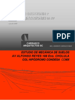 Estudio de mecánica de suelos para construcción en Av. Alfonso Reyes 188, CDMX