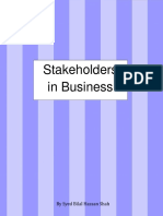 Chapter 5 - Stakeholders in Business