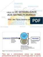 Teste de Sensibilidade Aos Antimicrobianos: Prof. Ms Flávio Antônio de Melo