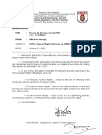 Memorandum FOR: Provincial Director, Cavite PPO From: Officer-in-Charge