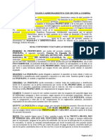 Modelo - Contrato de Alquiler o Arrendamiento Con Opción A Compra