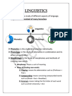 Linguistics Morphology