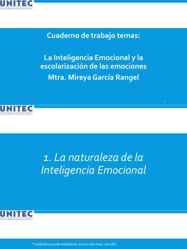 Inteligencia Emocional en la Educación | PDF | Las emociones ...